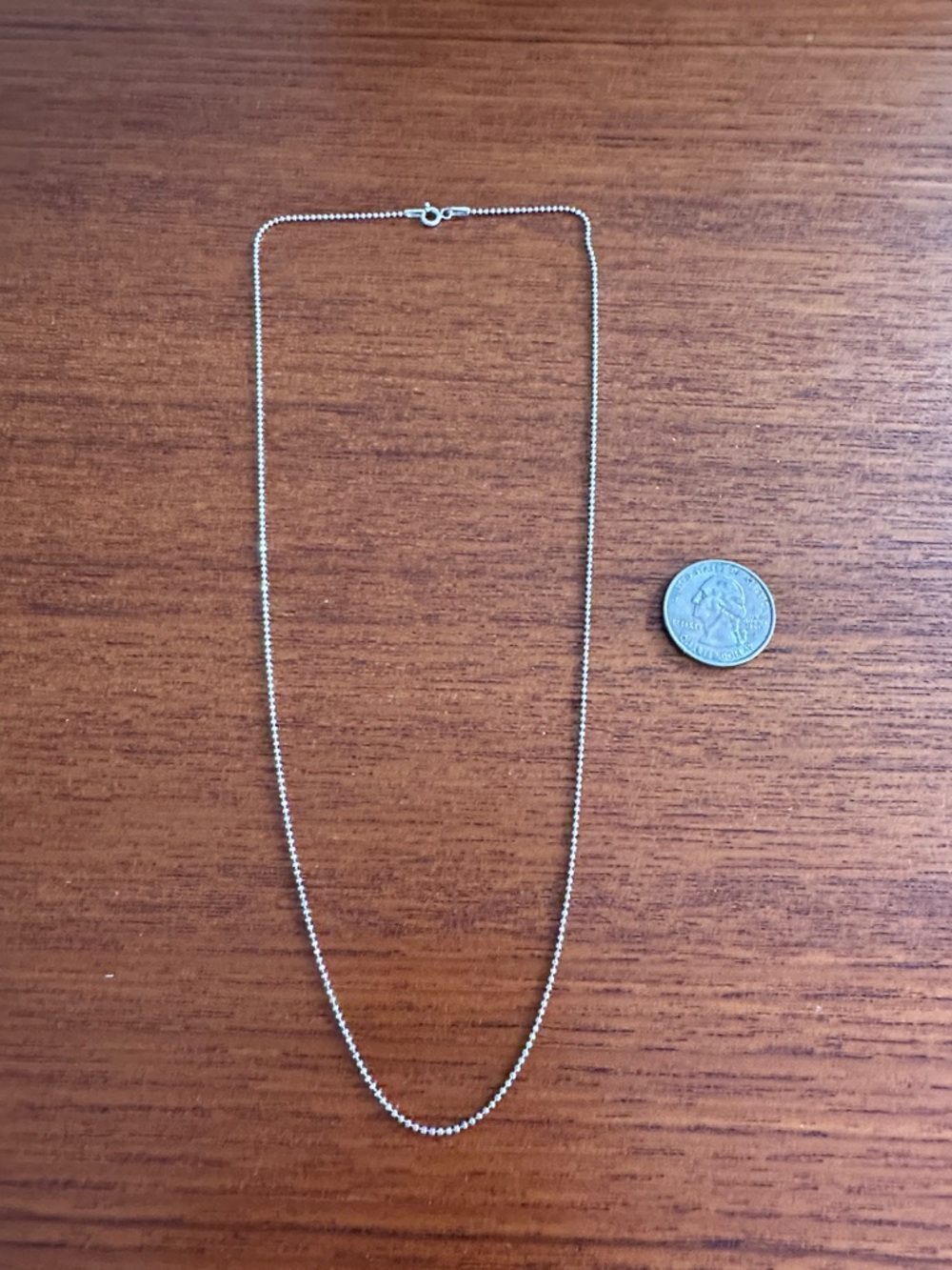 Sterling silver bead chain necklace